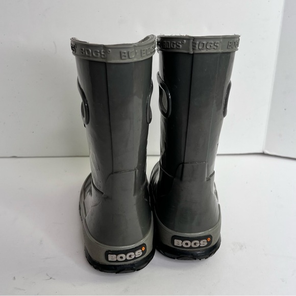 Bogs Kids Rain Boots Slip on Gray 7 - Picture 6 of 7